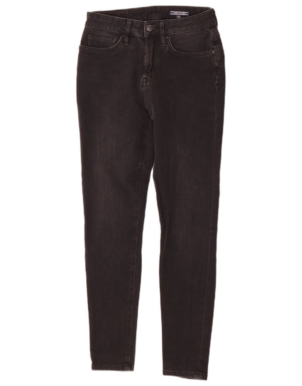 Tommy Hilfiger Damen Skinny Jeans W27 L28 Schwarze Baumwolle