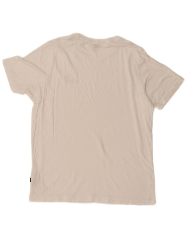 Puma Herren T-Shirt Top aus mittelweißer Baumwolle