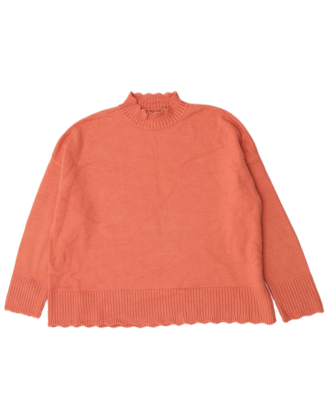 Oasis Rollkragenpullover für Damen, UK 16, Größe L, Orange, Viskose