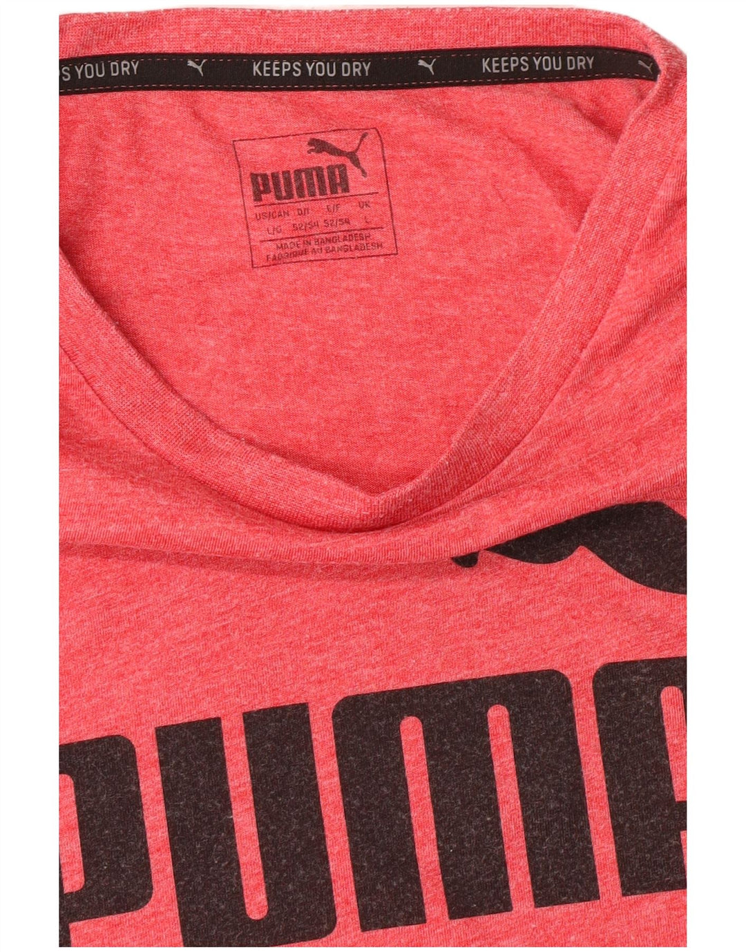 Puma Herren T-Shirt mit Grafik, Größe L, Rosa