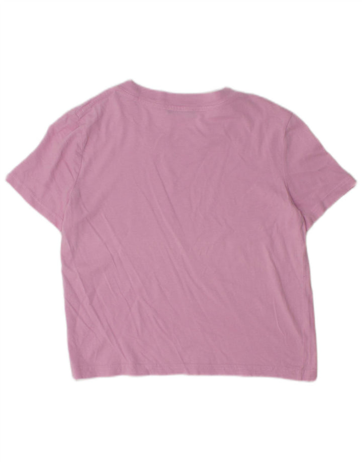 Zara Damen Crop T-Shirt Top UK 10 Small Pink