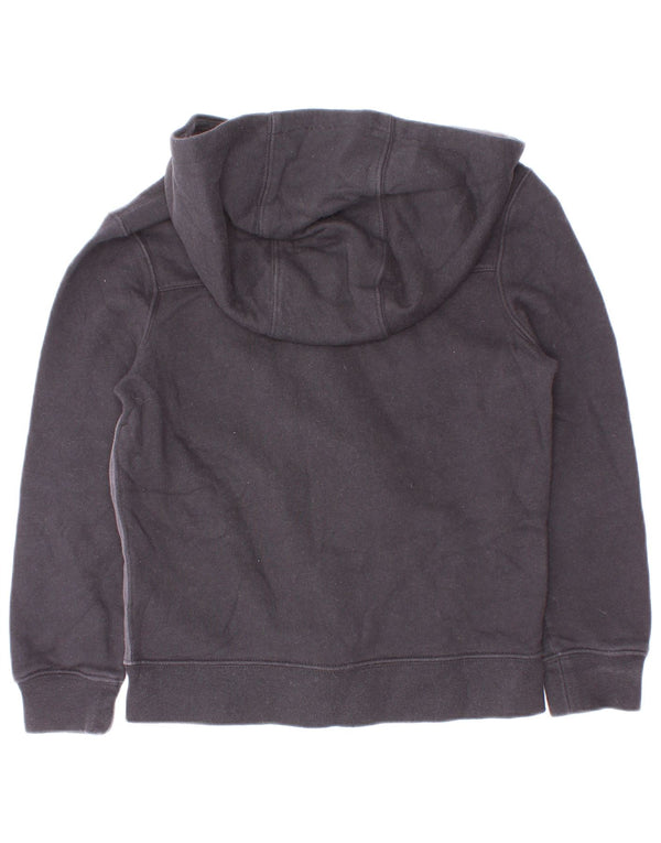 Nike Jungen-Kapuzenpullover mit Reißverschluss, 6–7 Jahre, XS, schwarze Farbblock-Baumwolle
