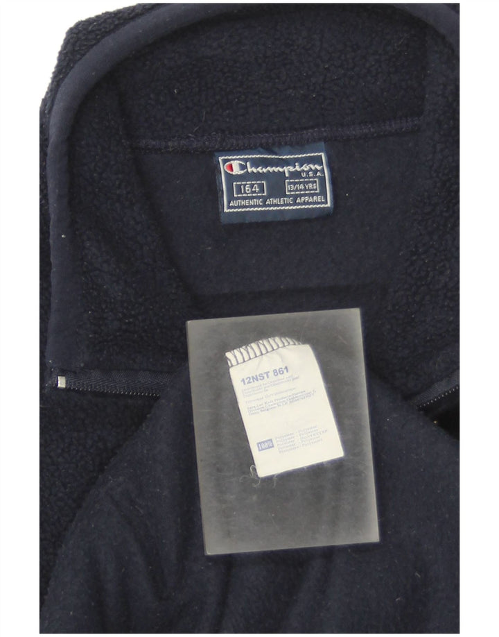 Champion Fleecejacke für Jungen, 13–14 Jahre, marineblaues Polyester
