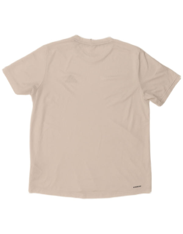 Adidas Mens Aeroready T-Shirt Top Medium White Polyester
