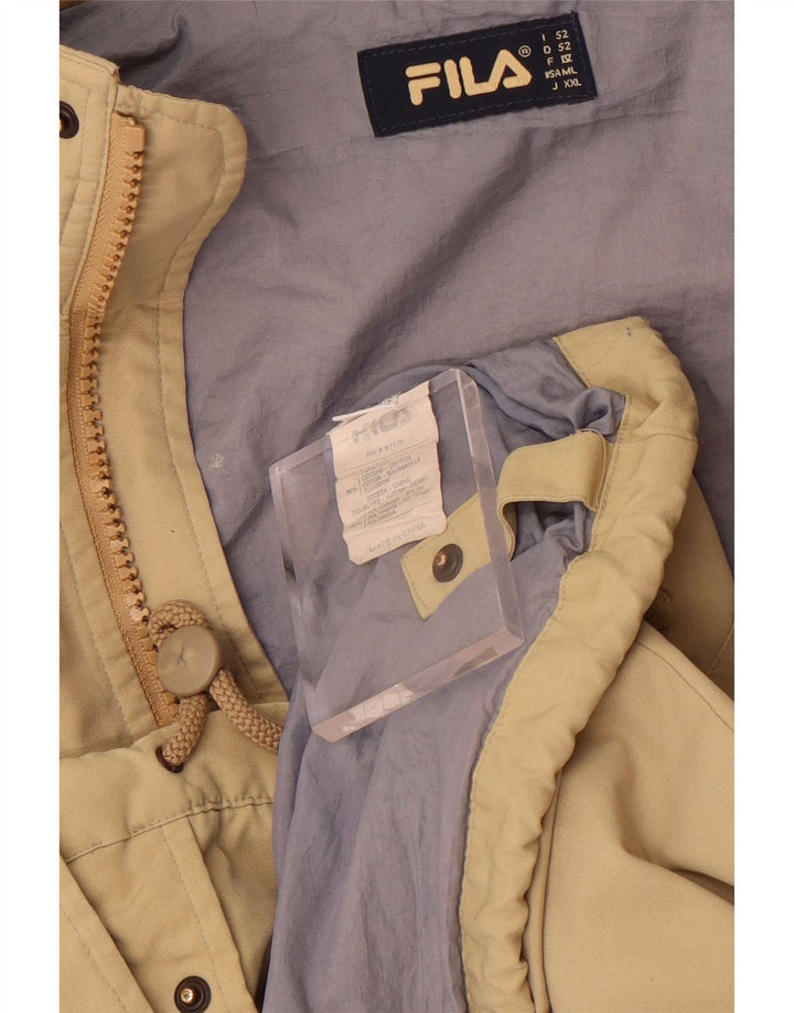 Fila Herren-Windbreakerjacke mit Kapuze IT 52 XL Beige Polyester