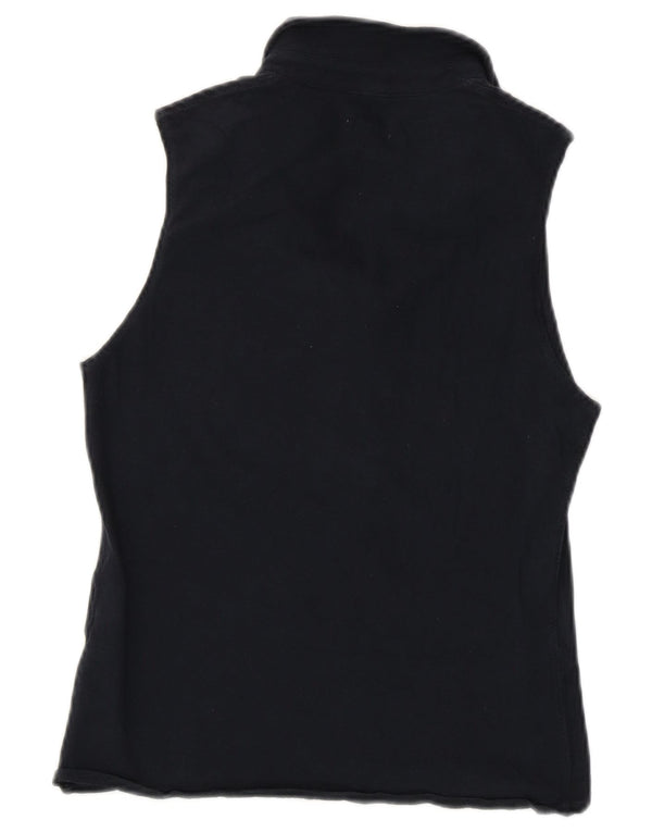 Henry s Womens Crop Sleeveless Polo Shirt IT 42 Medium Navy Blue