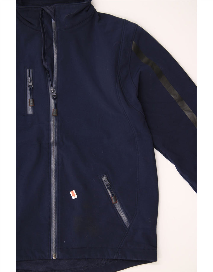 REEBOK Womens Tracksuit Top Jacket UK 16 Large Navy Blue Polyester Vintage Reebok and Second-Hand Reebok from Messina Hembry 
