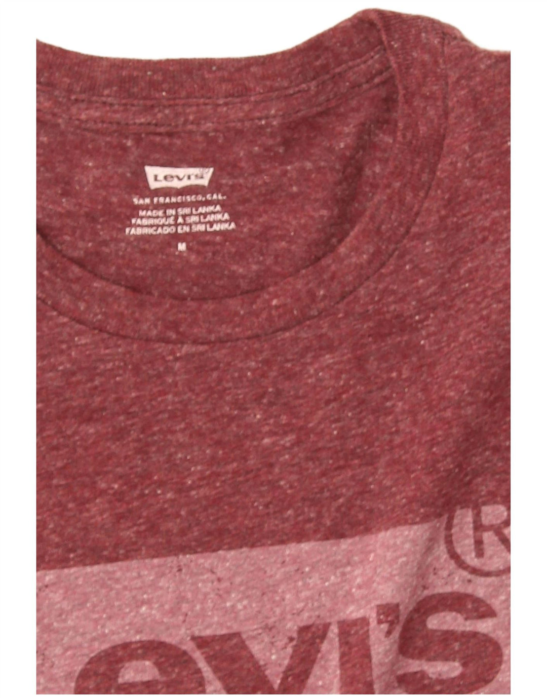 Levi's Herren-T-Shirt mit Grafik, mittelgroß, Burgunderrot meliert