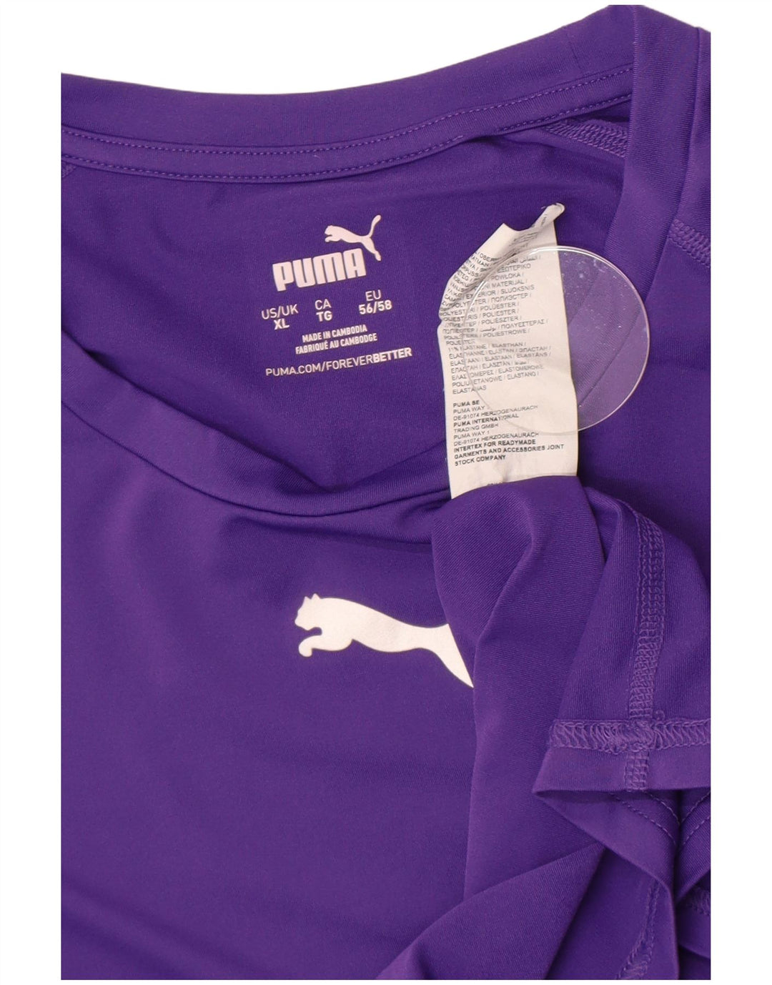 Puma Damen Top Langarm UK 18 XL Lila Polyester