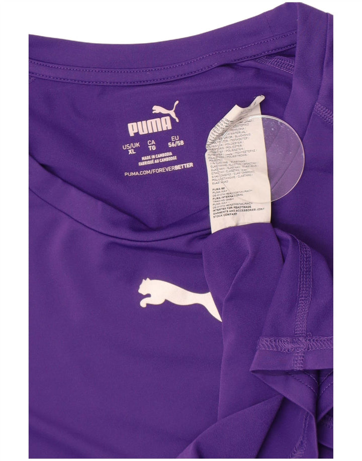 Puma Damen Top Langarm UK 18 XL Lila Polyester