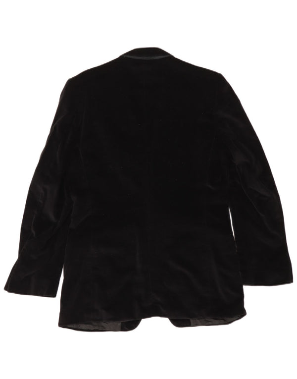 Issimo Herren-Blazer aus Samt mit 2 Knöpfen, Gr. 36, Schwarz