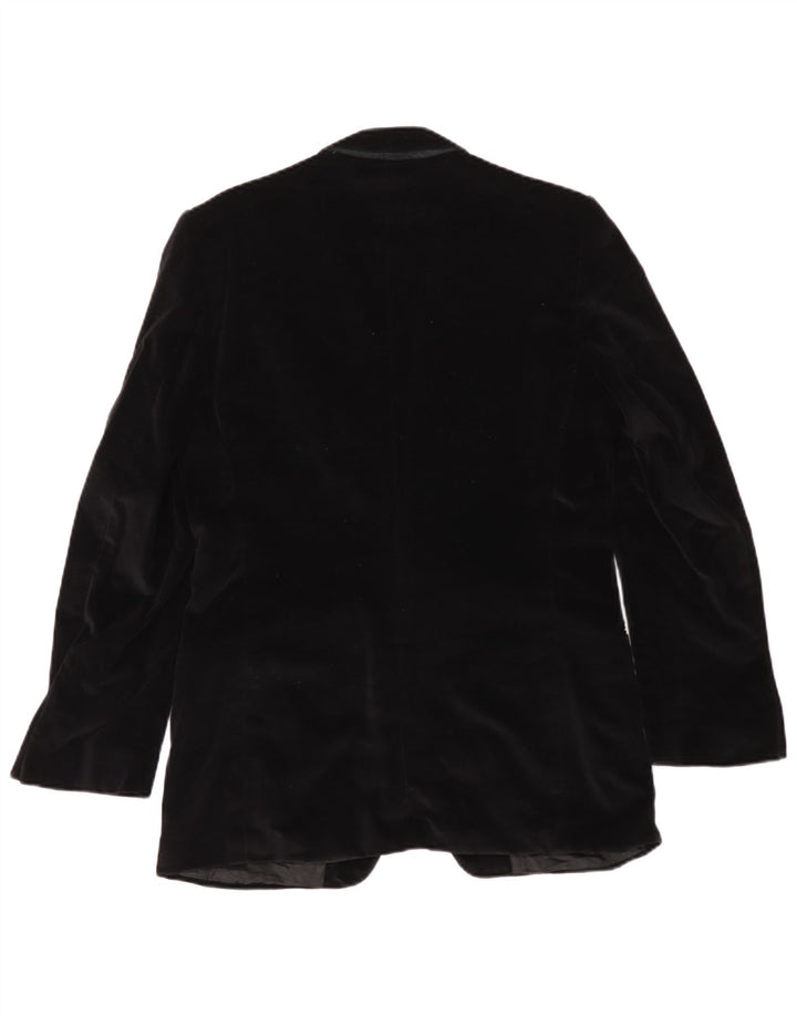 Issimo Herren-Blazer aus Samt mit 2 Knöpfen, Gr. 36, Schwarz