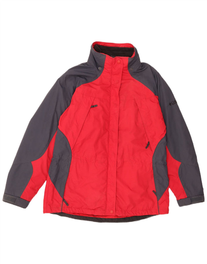 Columbia Damen Regenjacke UK 16 Large Marineblau Colourblock Polyester