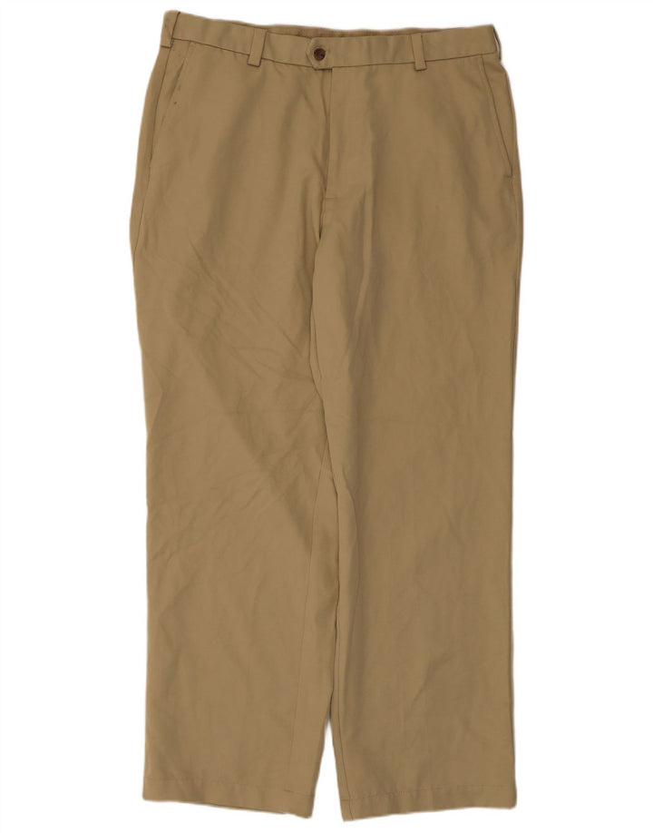 Izod Herren-Golf-Geradeanzughose W36 L32 Beige Polyester