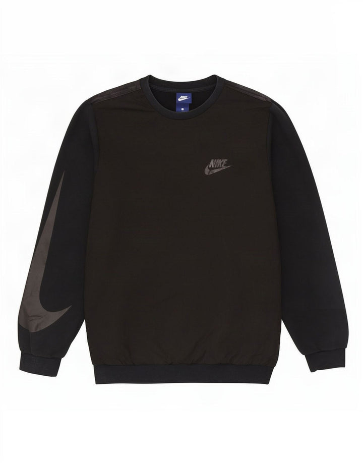 Nike Herren-Sweatshirt mit Grafik, groß, aus schwarzer Baumwolle