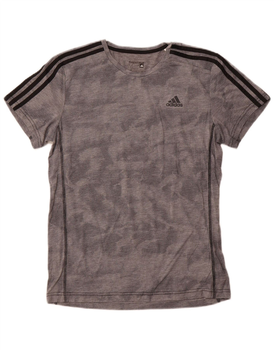 ADIDAS Herren Climalite T-Shirt Top Mittelgrau geflecktes Polyester