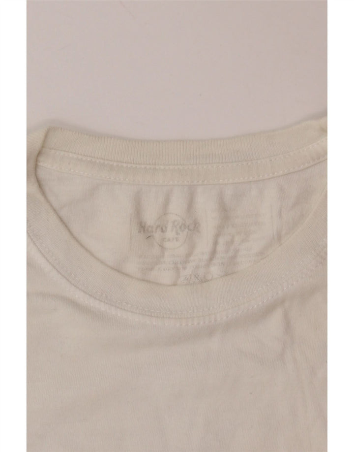 HARD ROCK CAFE Herren-T-Shirt „Florence“ mit Grafik, Größe S, Weiß, Paisleymuster