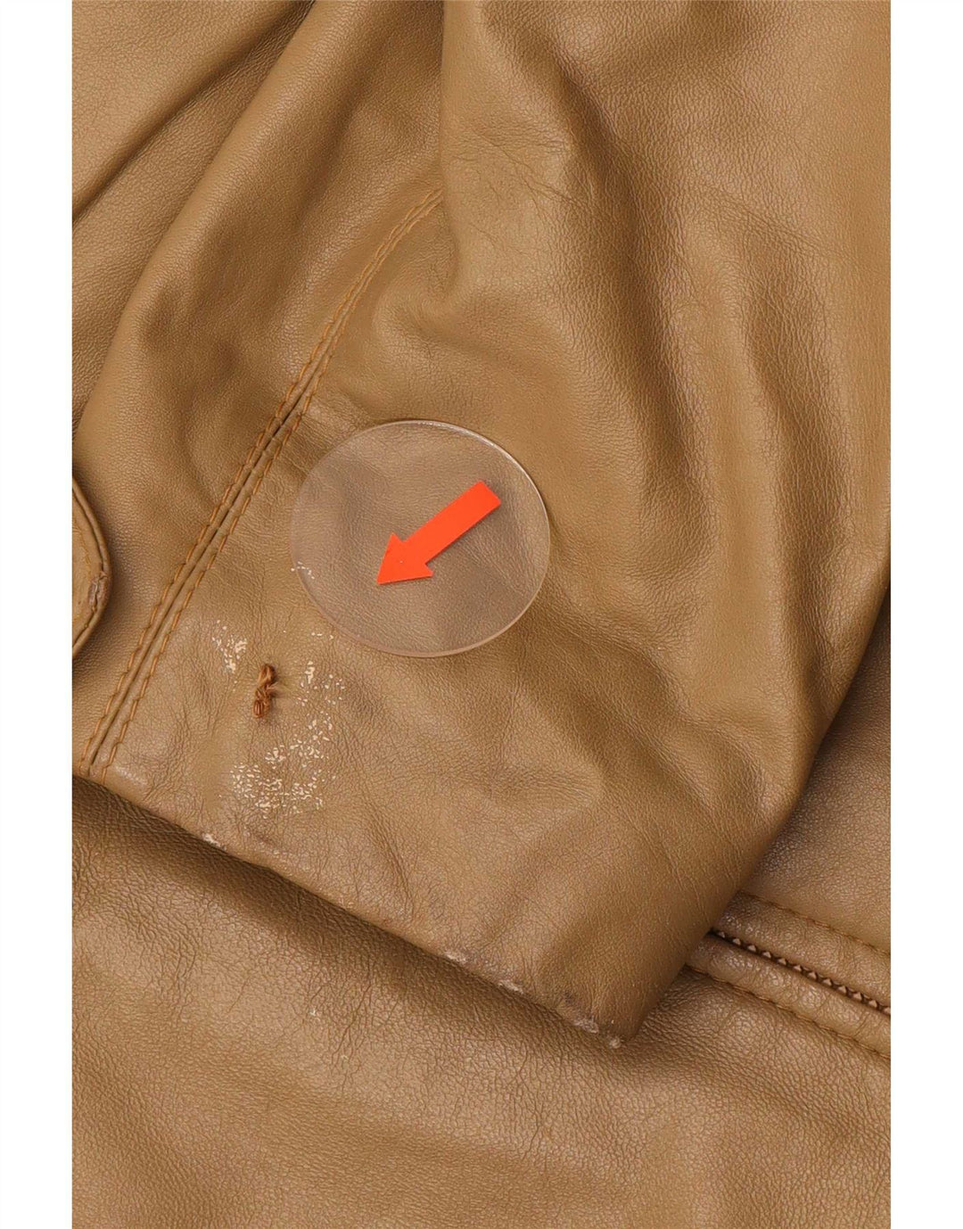Vintage Damen Lederjacke IT 42 Medium Beige