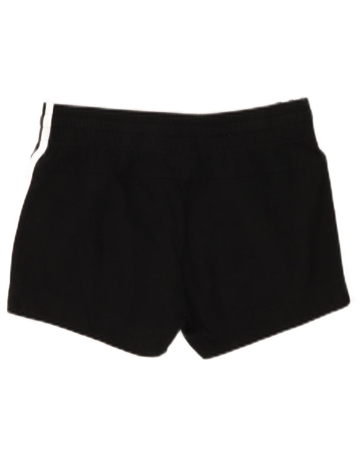 ADIDAS Damen Sportshorts UK 8/10 Small Schwarz Baumwolle