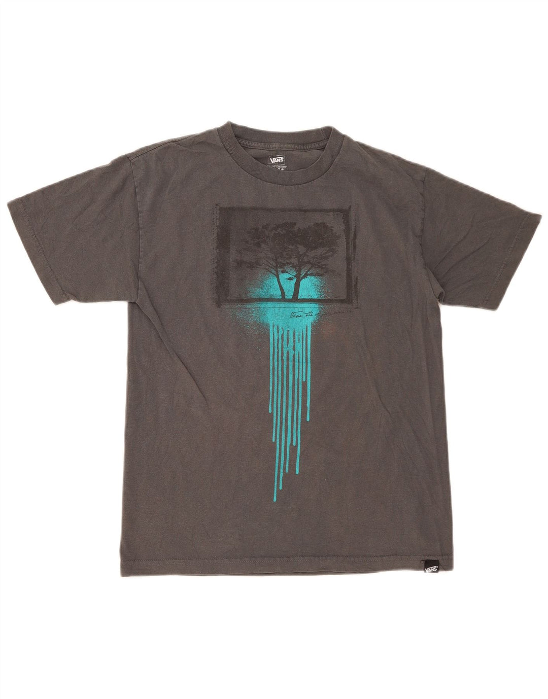 VANS Herren Grafik-T-Shirt-Oberteil aus mittelgrauer Baumwolle