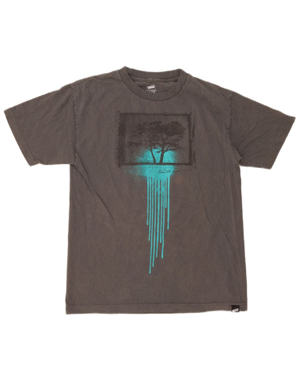 VANS Mens Graphic T-Shirt Top Medium Grey Cotton