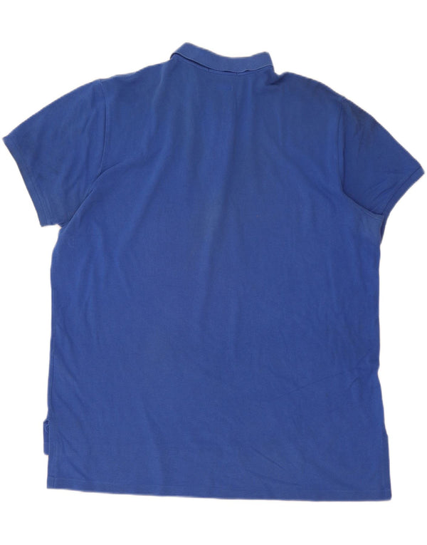 Polo Ralph Lauren Herren-Poloshirt mit individueller Passform, 2XL, blaue Baumwolle