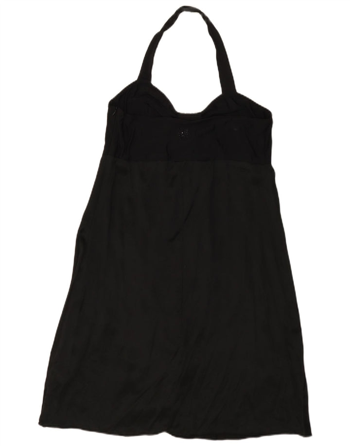 Guess By Marciano Damen Neckholder-Kleid IT 46 Große schwarze Seide