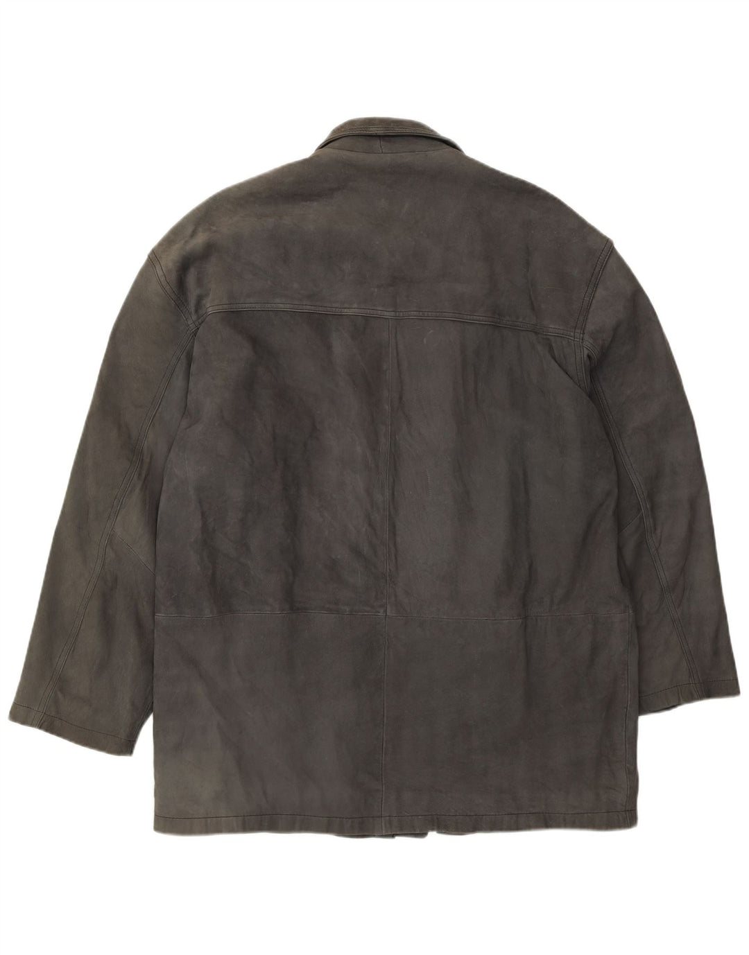 L.Lambertazzi Herren Lederjacke UK 40 Großes graues Leder