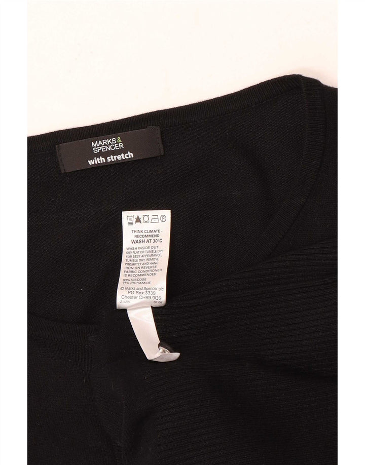 Marks & Spencer Damen-Cardigan-Pullover UK 16 Große schwarze Viskose