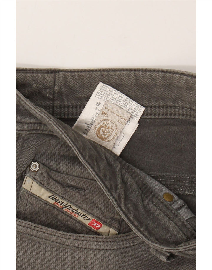 Gerade Herren-Freizeithose von Diesel, W38, L34, graue Baumwolle