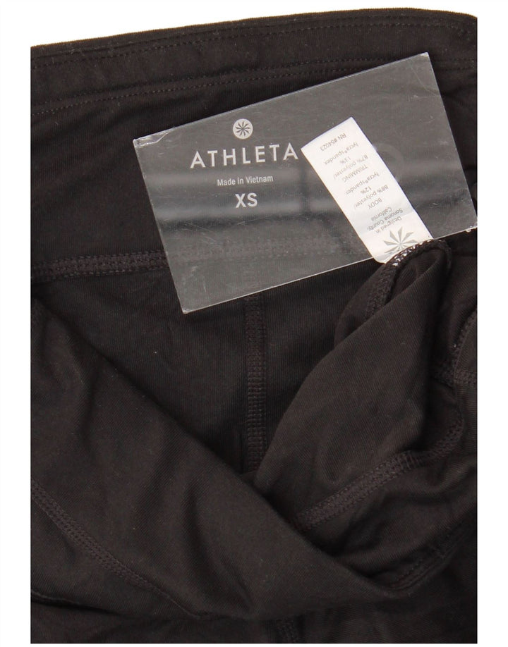 ATHLETA Damen Leggings UK 6 XS Schwarz gepunktetes Polyester