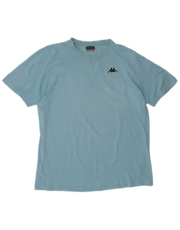 Kappa Herren T-Shirt Top Large Blau Baumwolle