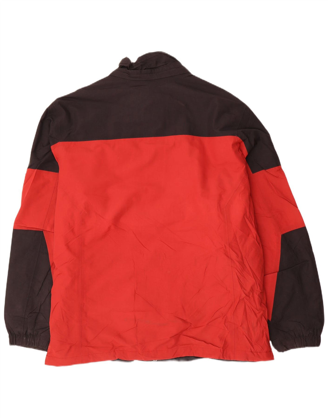 EDDIE BAUER Herren-Windbreaker-Jacke, UK 42, XL, rotes Colourblock-Nylon