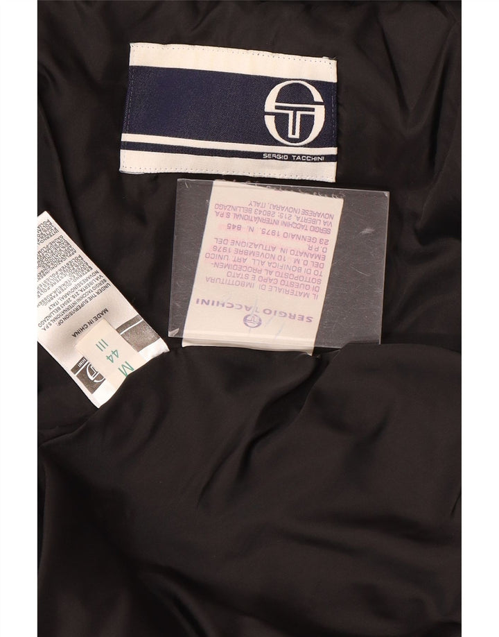 Sergio Tacchini Wattierte Damenjacke mit Kapuze IT 44 Mittelschwarzes Polyester