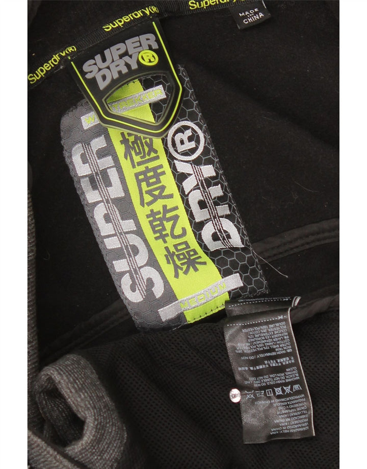 Superdry Herren-Windbreakerjacke mit Kapuze, UK 38, mittelgraues Polyester