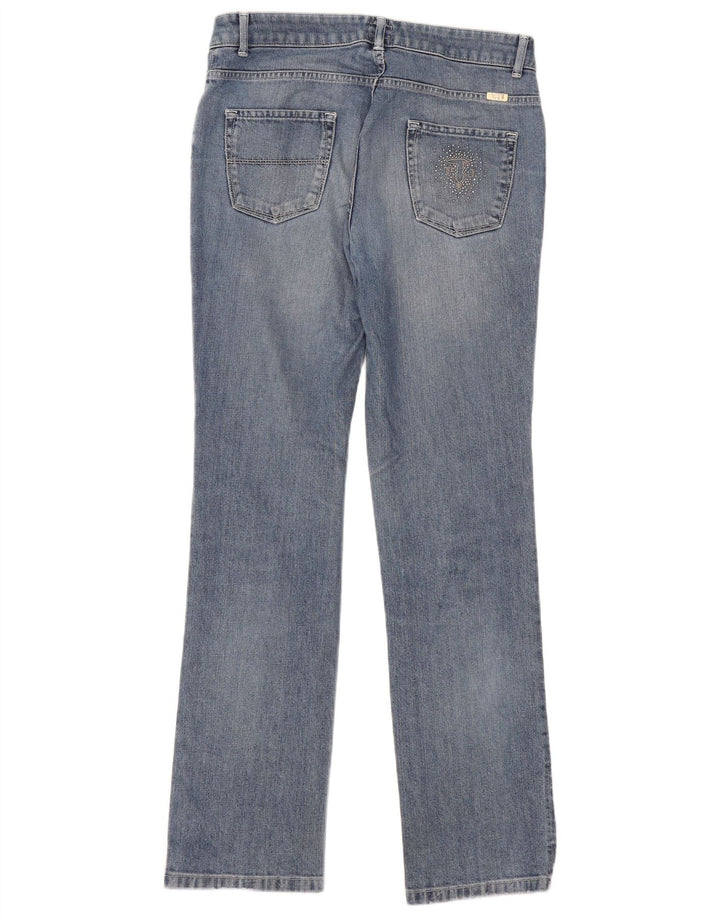 Trussardi Damen Straight Jeans W29 L33 Blaue Baumwolle