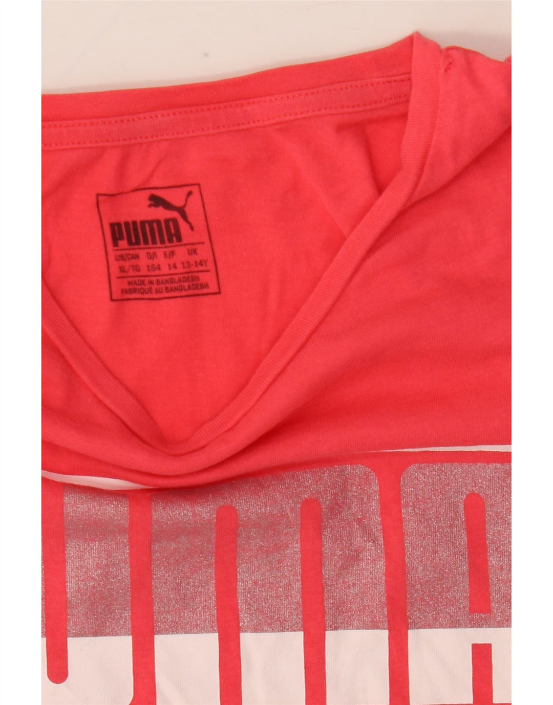 Puma Mädchen Grafik T-Shirt Top 13–14 Jahre Rosa