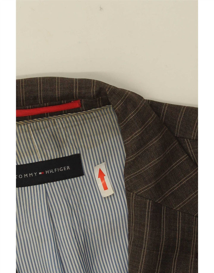 Tommy Hilfiger Herren-Blazer mit 2 Knöpfen, IT 52 XL, braun gestreift, Viskose