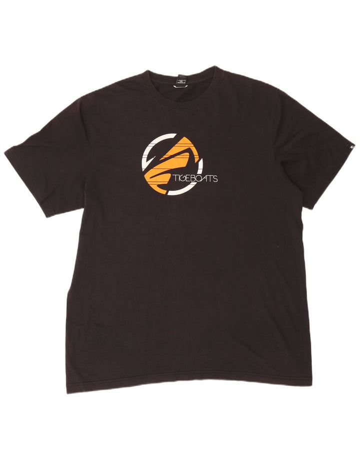 Rip Curl Herren Grafik T-Shirt Top XL Schwarz Baumwolle