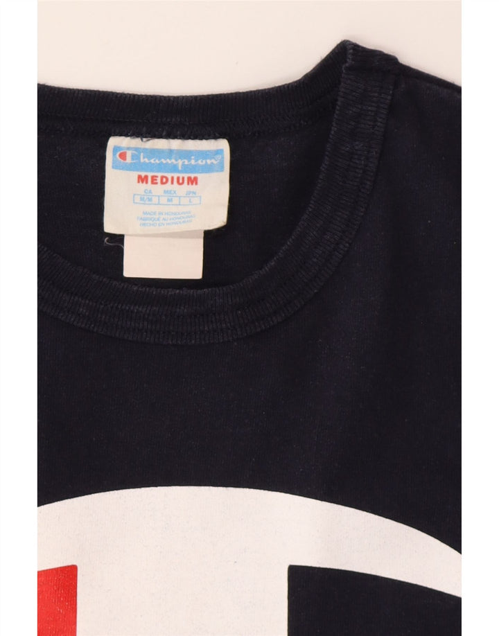 CHAMPION Herren-T-Shirt mit Grafik, mittelgroß, Marineblau