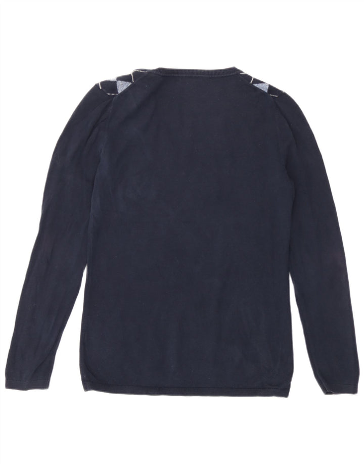 Tommy Hilfiger Damen-Pullover mit V-Ausschnitt, Gr. 12, mittleres Marineblau