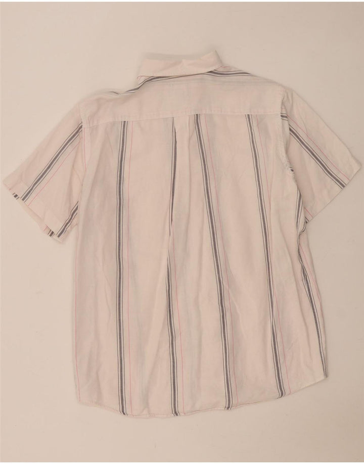 Murphy & Nye Herren Kurzarmhemd XL Weiß gestreift