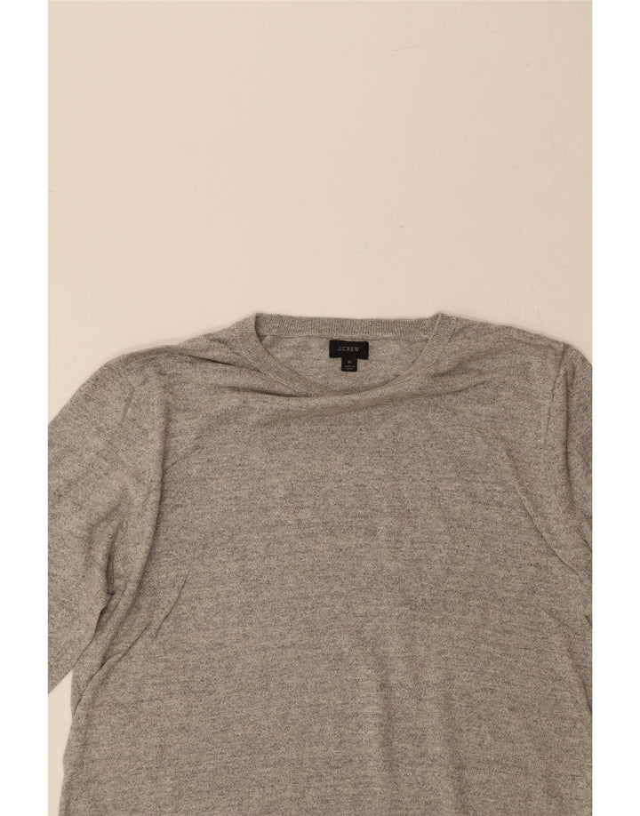 J. CREW Mens Boat Neck Jumper Sweater Medium Grey Cotton Vintage J. Crew and Second-Hand J. Crew from Messina Hembry 