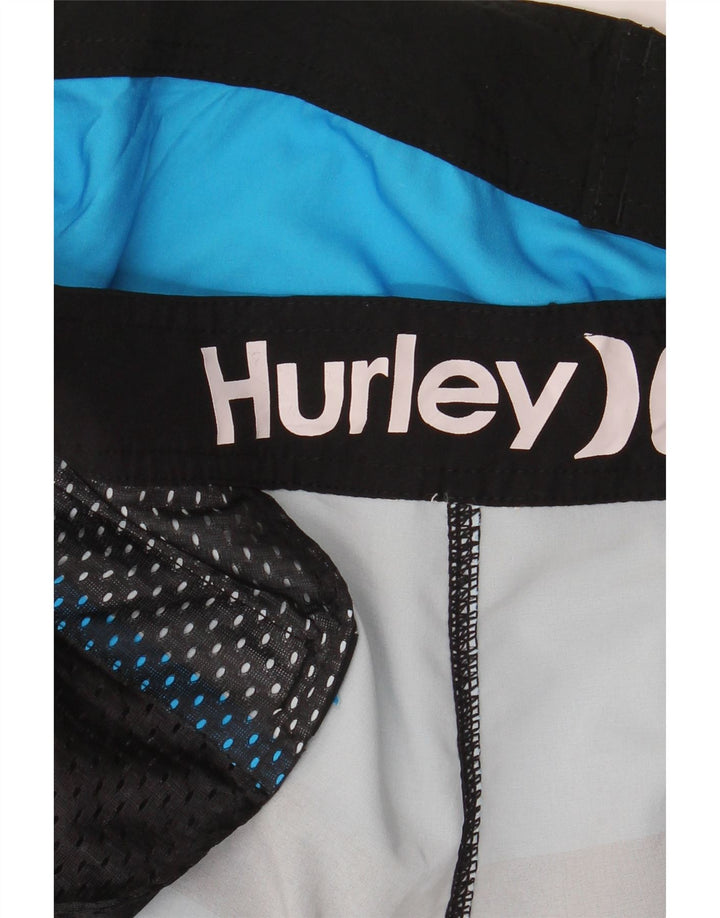Hurley Herren Phantom Badeshorts, groß, blau gestreift