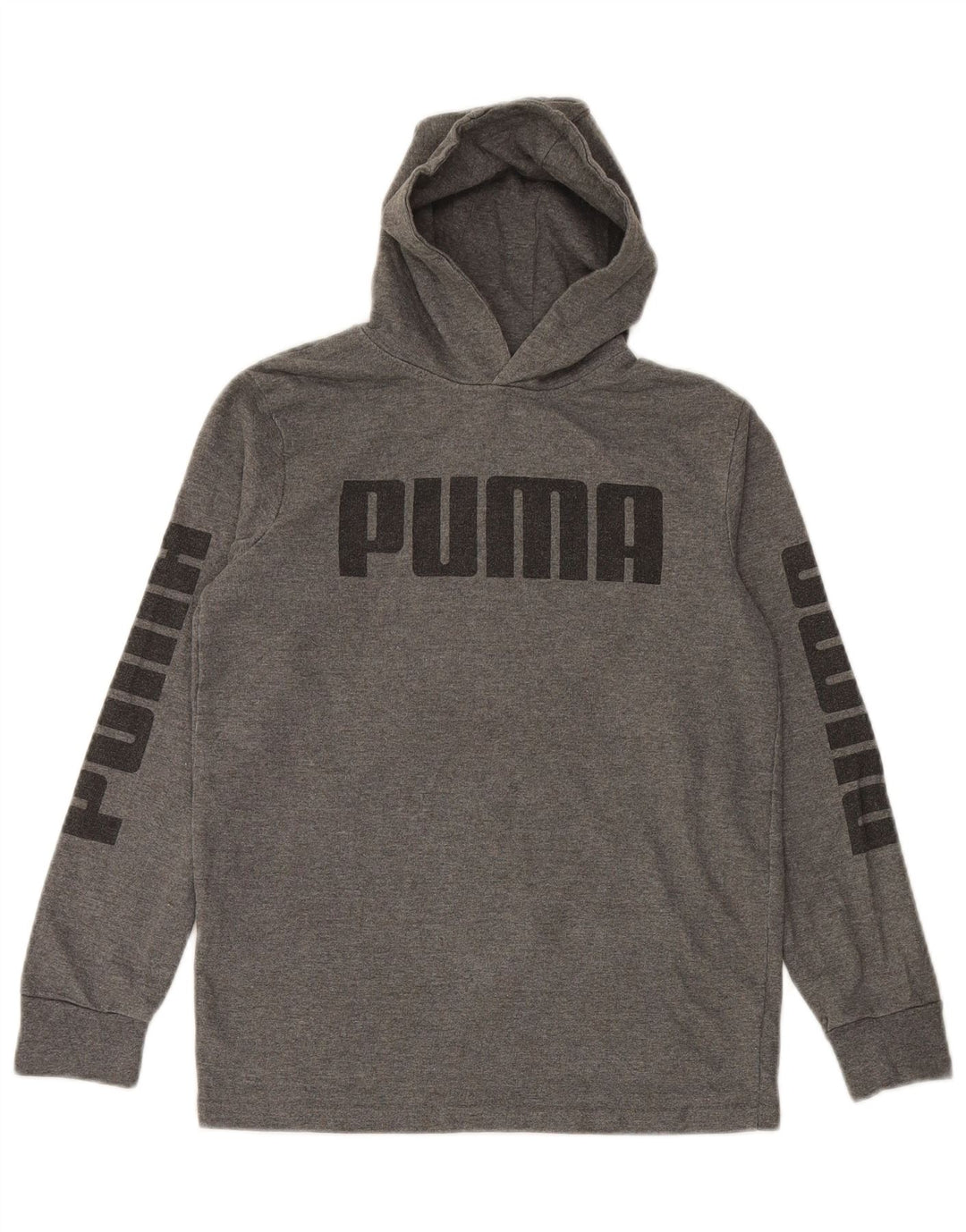 PUMA Jungen Graphic Hoodie Pullover 12–13 Jahre große graue Baumwolle