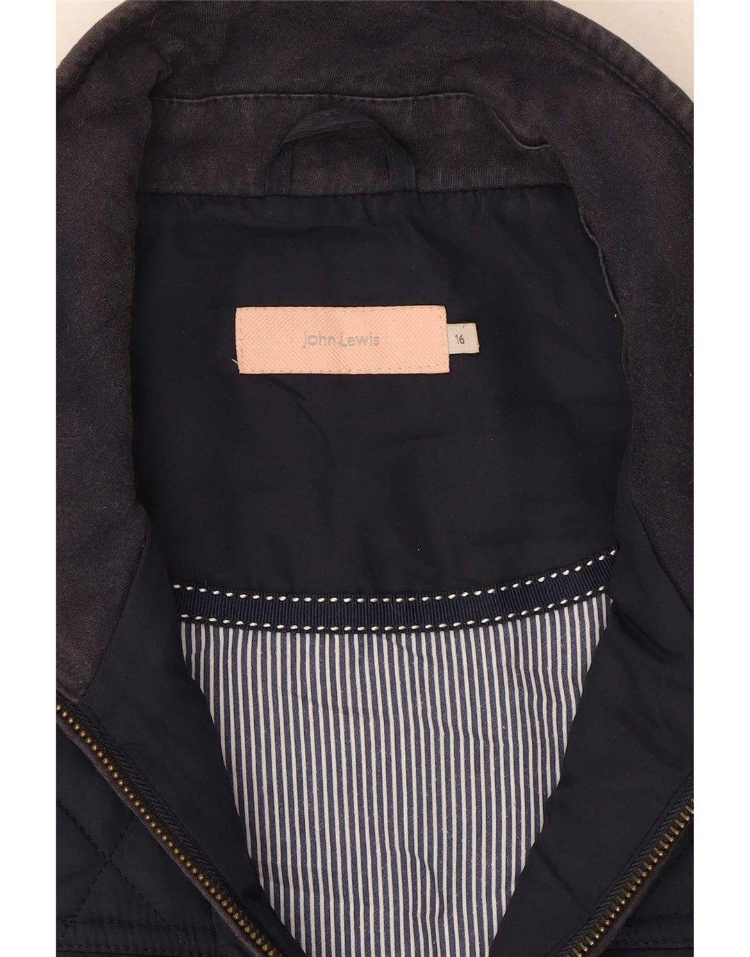 John Lewis Damen Steppweste UK 16 Large Marineblau Polyester