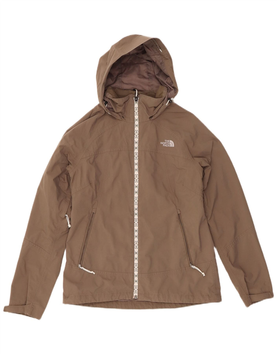 THE NORTH FACE Damen-Regenjacke mit Kapuze, UK 14, mittelgraues Nylon