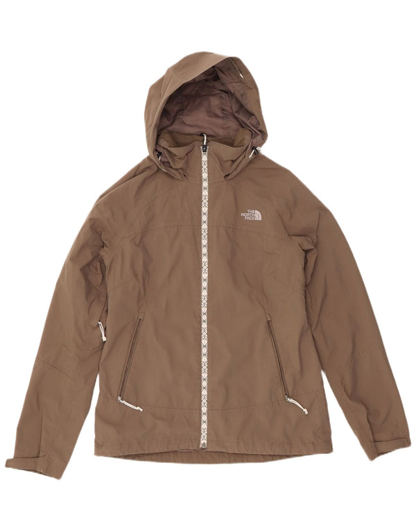 THE NORTH FACE Damen-Regenjacke mit Kapuze, UK 14, mittelgraues Nylon