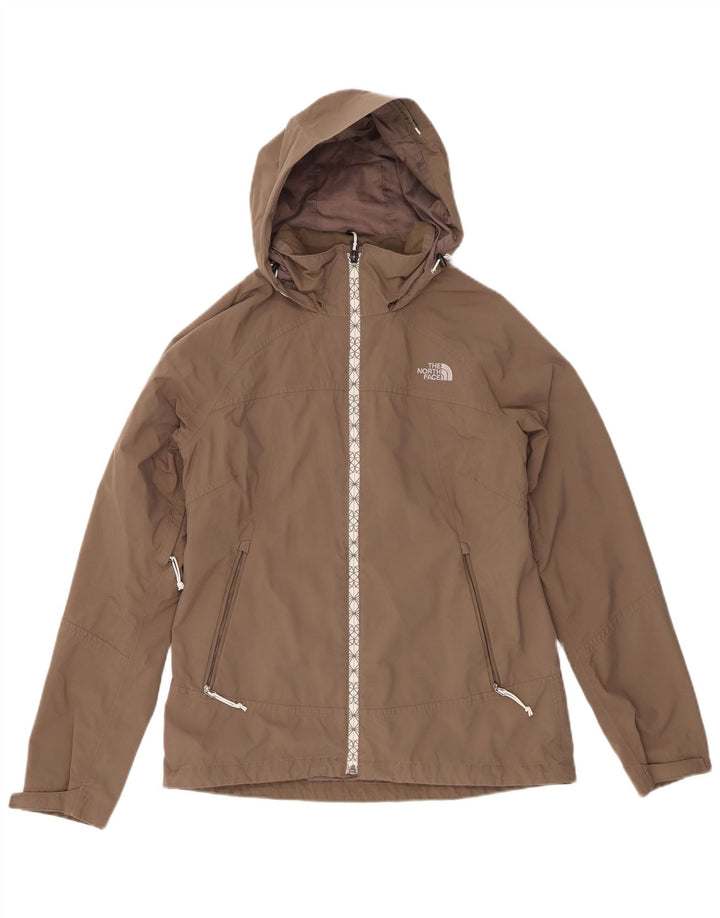 THE NORTH FACE Damen-Regenjacke mit Kapuze, UK 14, mittelgraues Nylon