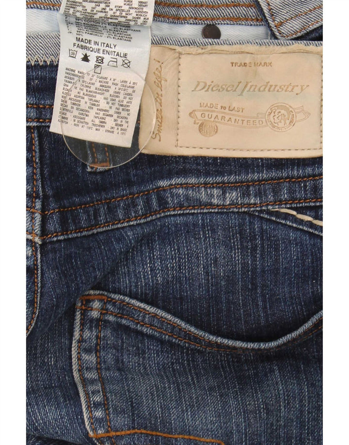 Diesel Herren Straight Jeans W30 L30 Blaue Baumwolle